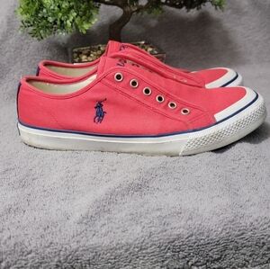 Polo by Ralph Lauren Red Canvas Sneakers